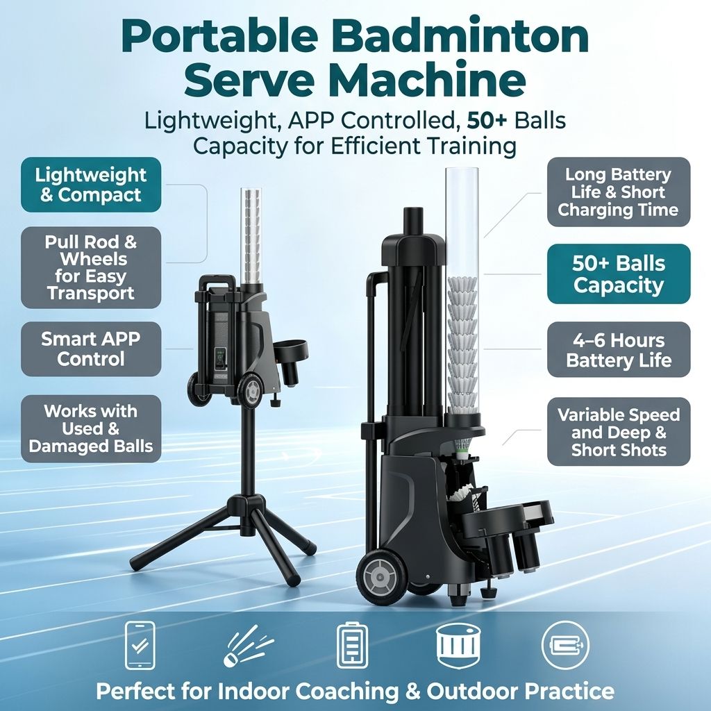 Feeder Machine Badminton - جهاز إرسال كرات الريشة الطائرة الأوتوماتيكي