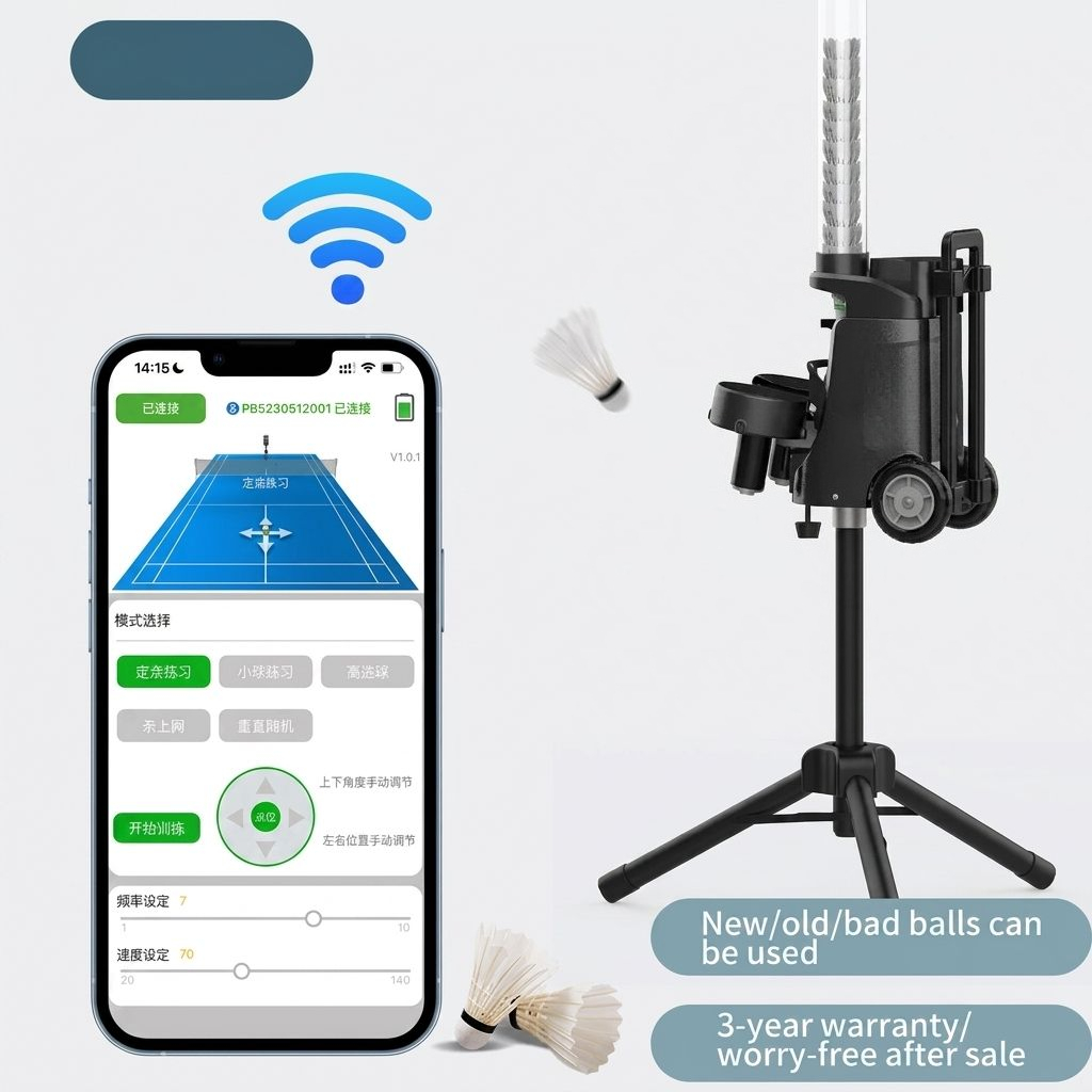 جهاز إرسال كرات الريشة الطائرة - مراجعة Feeder Machine Badminton وسعره